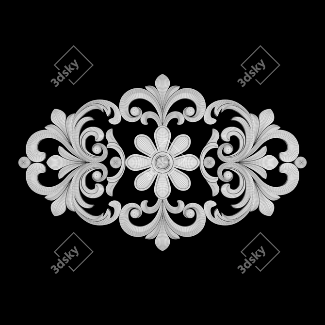 Elegant Ornament 12 Vray Model 3D model image 4