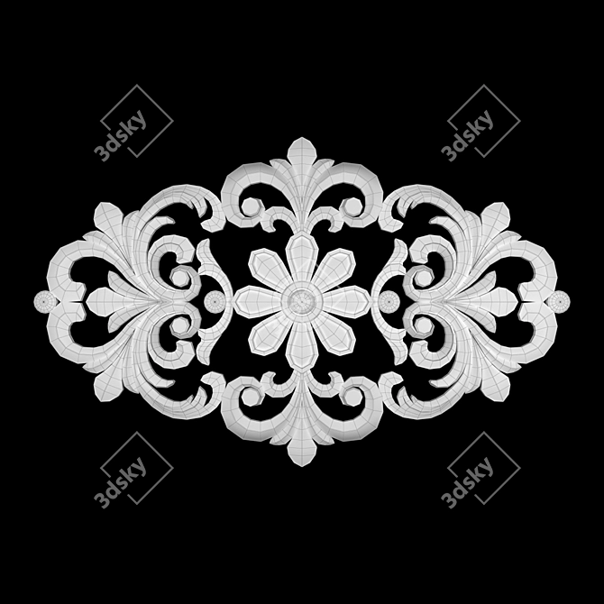 Elegant Ornament 12 Vray Model 3D model image 5