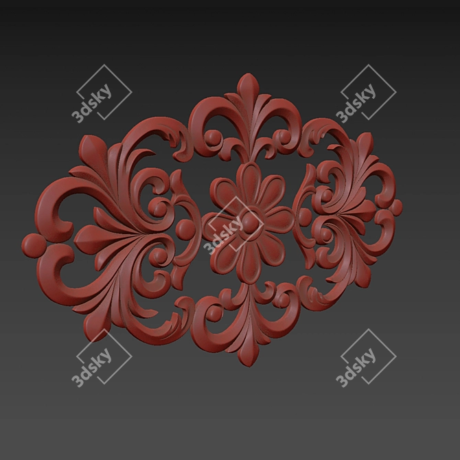Elegant Ornament 12 Vray Model 3D model image 6