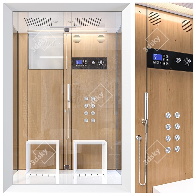 
Luxury Spa Shower Cabin 3D model image 3