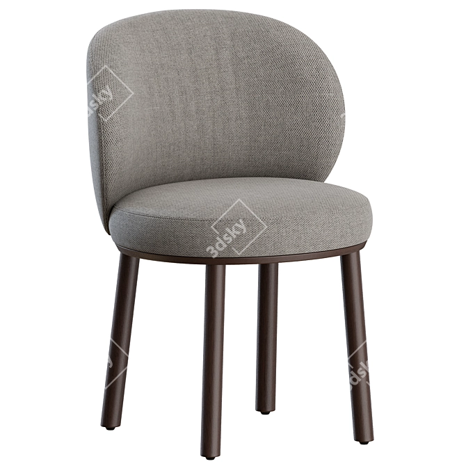 Sleek Ovata Dining Chair Wendelbo 3D model image 4