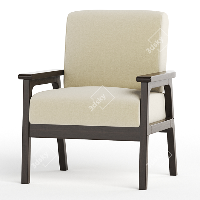 Boltz Stylish Wide Armchair 2022 3D model image 2