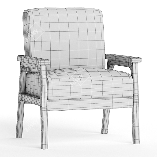 Boltz Stylish Wide Armchair 2022 3D model image 4