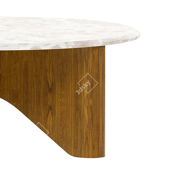 Modern Round Coffee Table Stylish 3D model image 3