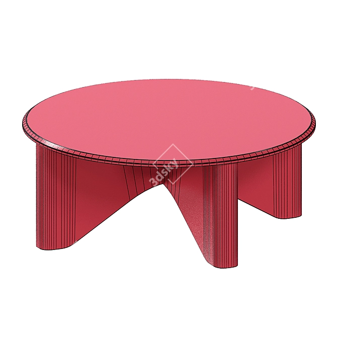 Modern Round Coffee Table Stylish 3D model image 4