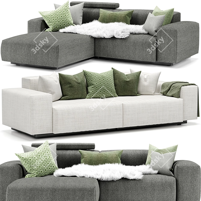 Vitra Modular Sofa Platform Seat 3D model image 1