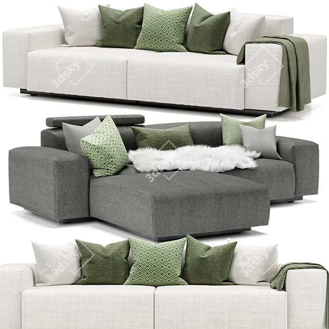 Vitra Modular Sofa Platform Seat 3D model image 2