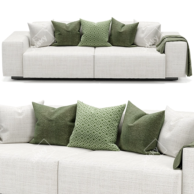 Vitra Modular Sofa Platform Seat 3D model image 4