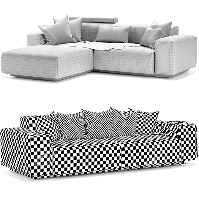 Vitra Modular Sofa Platform Seat 3D model image 5