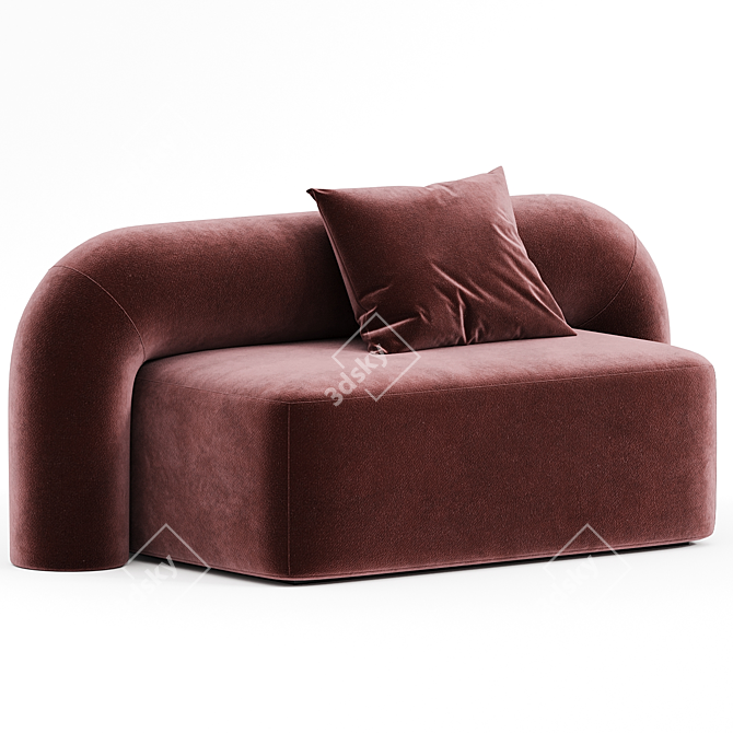 Artu Moss 2 Seater Sofa 3D model image 1