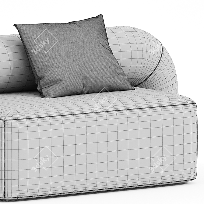 Artu Moss 2 Seater Sofa 3D model image 3
