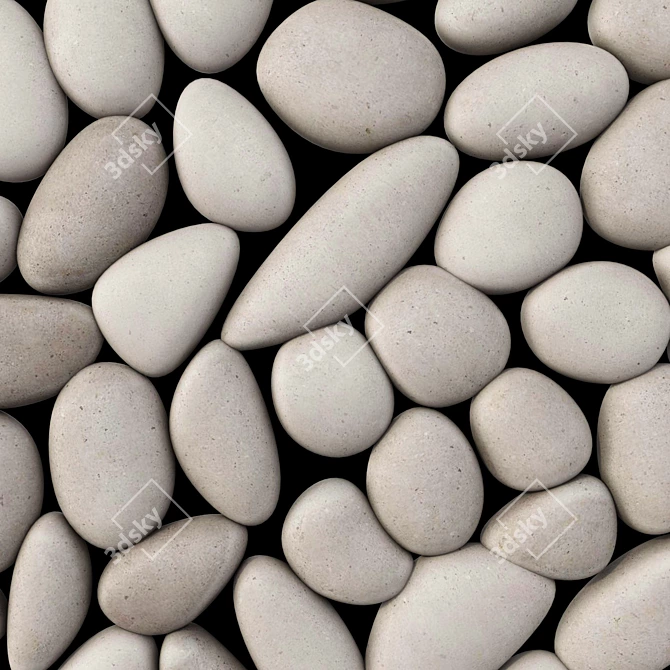 Smooth Pebble Decor Panel 3D 3D model image 3