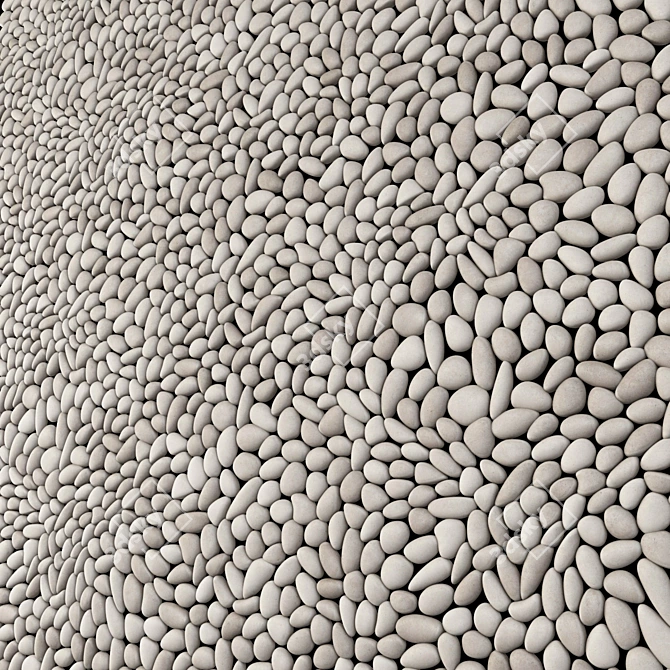 Smooth Pebble Decor Panel 3D 3D model image 4