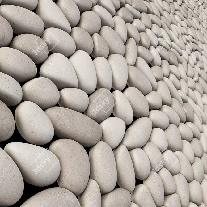 Smooth Pebble Decor Panel 3D 3D model image 5