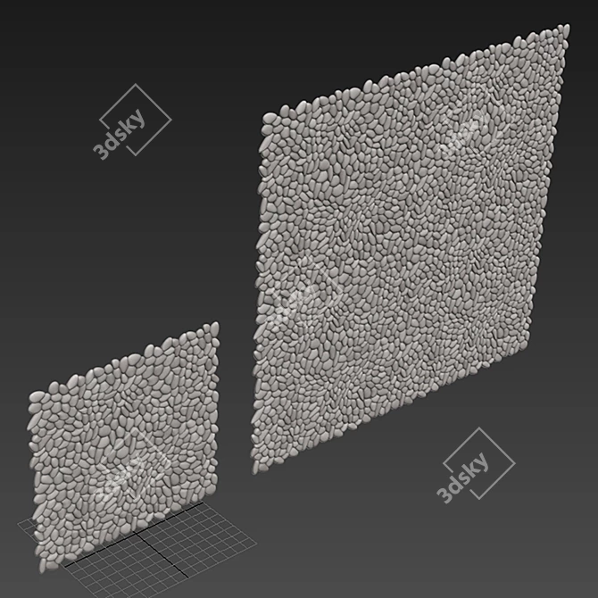 Smooth Pebble Decor Panel 3D 3D model image 6
