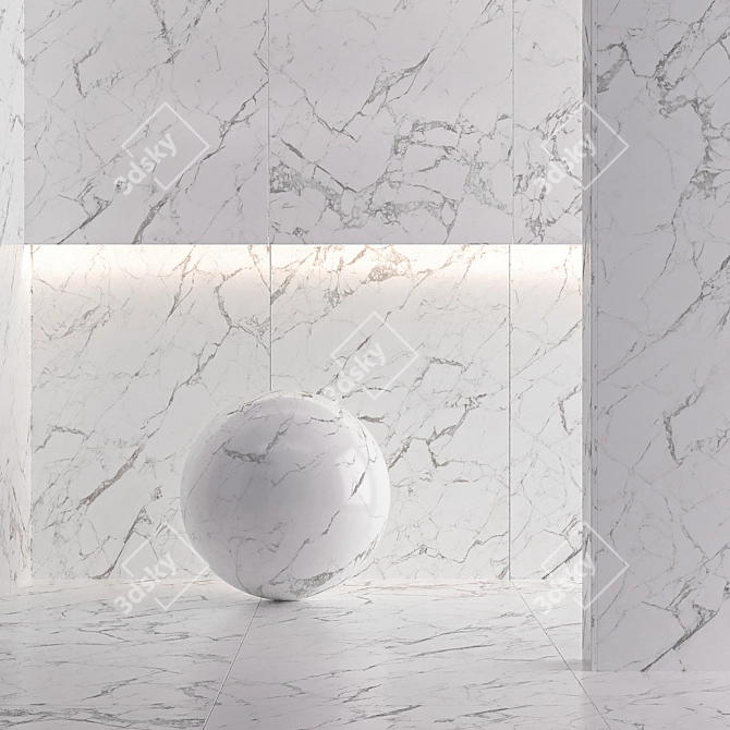 Porcelain Tile Laminam Calacatta Vagli 3D model image 1