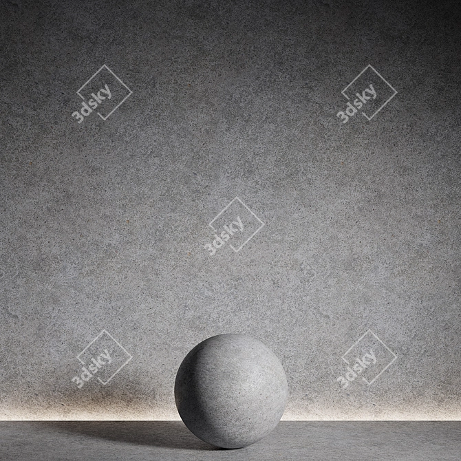 Seamless 4 PBR Stone Material 3D model image 3