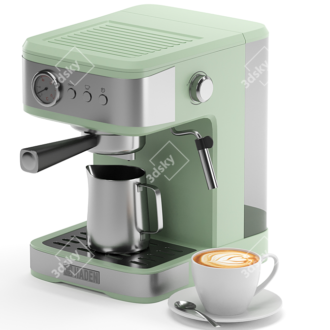 Stylish Espresso Maker, 3-in-1 3D model image 9