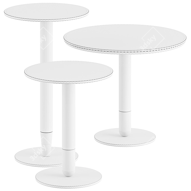 Crayon 02 Outdoor Steel Table 3D model image 3