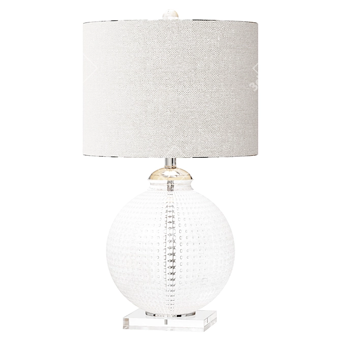 Crystal Glass Table Lamp Elegant 3D model image 1