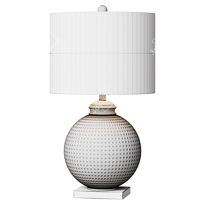 Crystal Glass Table Lamp Elegant 3D model image 2