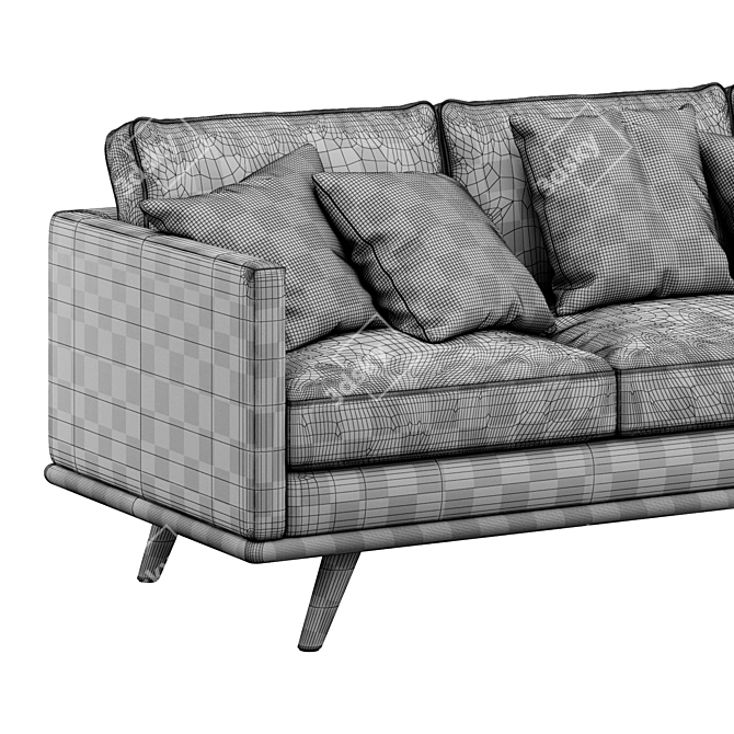 Luxury Comfort Nolita Sofa 3D model image 5