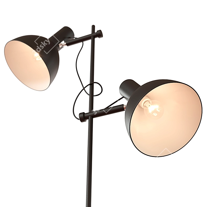 Baltimore Floor Lamp with Two Lights 3D model image 3
