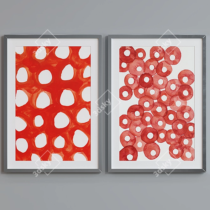 Minimalist Abstract Picture Frame Set 3D model image 3