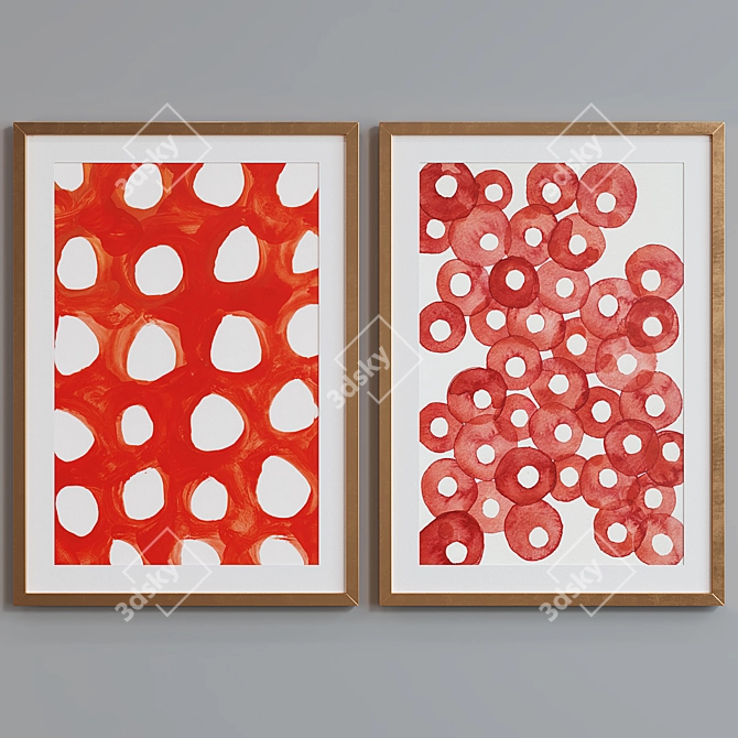 Minimalist Abstract Picture Frame Set 3D model image 4