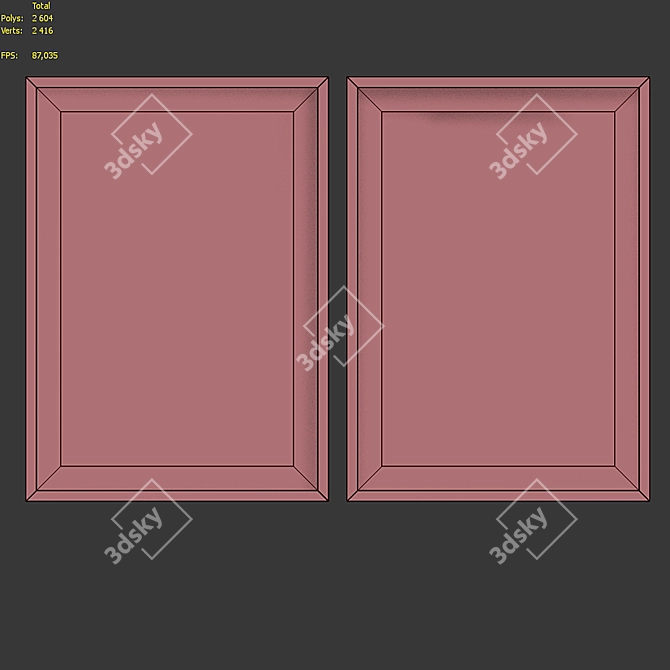 Minimalist Abstract Picture Frame Set 3D model image 7