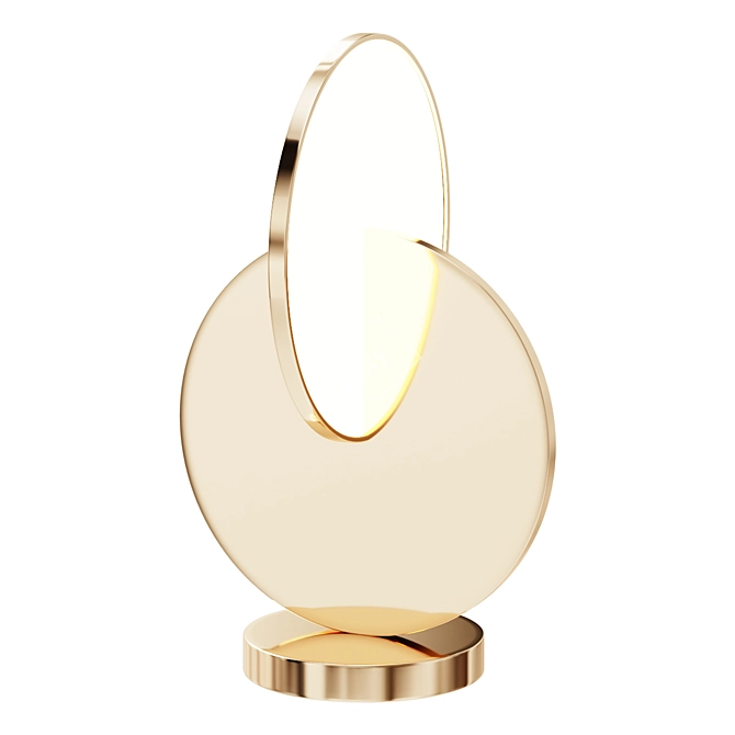 Luxury Eclipse Light Gold Table Lamp 3D model image 1