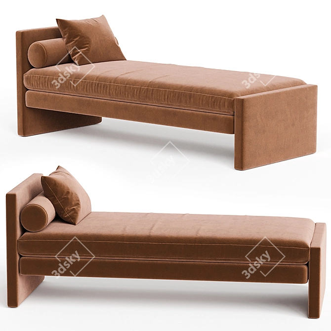  Modern Segment Daybed - Convertible Comfort 3D model image 1