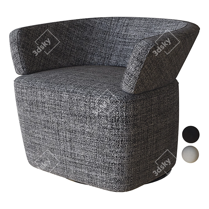Josephine Armchair 3D Model Revit 3D model image 1