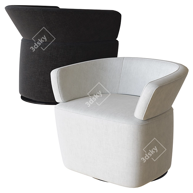 Josephine Armchair 3D Model Revit 3D model image 2