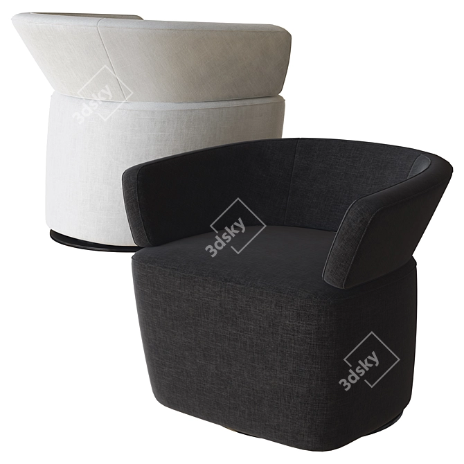 Josephine Armchair 3D Model Revit 3D model image 3