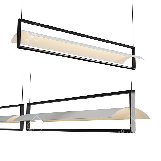 Sleek Vibia Kontur Pendant Lighting 3D model image 1
