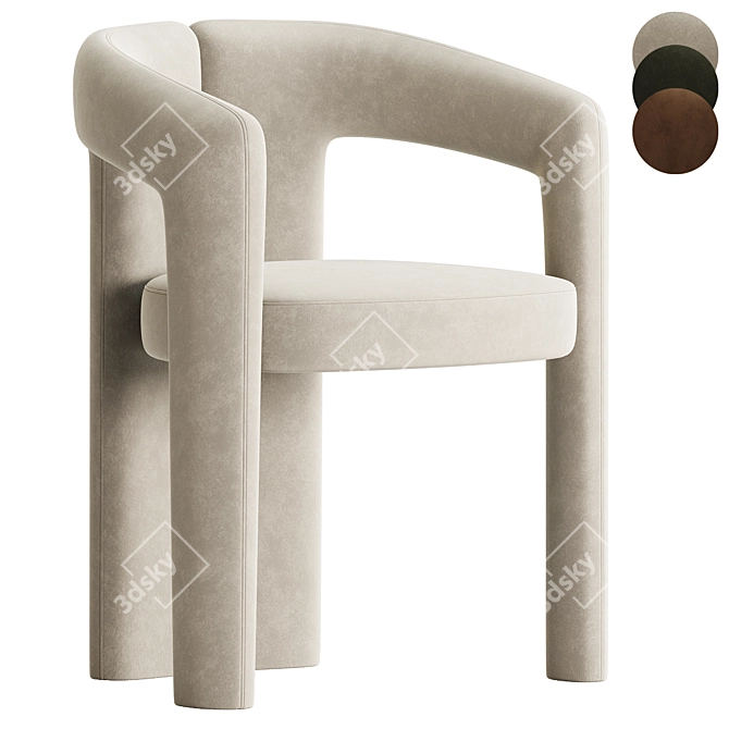 Modern DUDET Chair Collection 3D model image 3