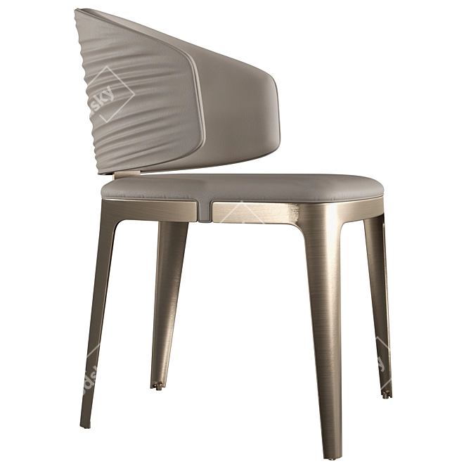 Sculptural Elegance Dining Chair 3D model image 2