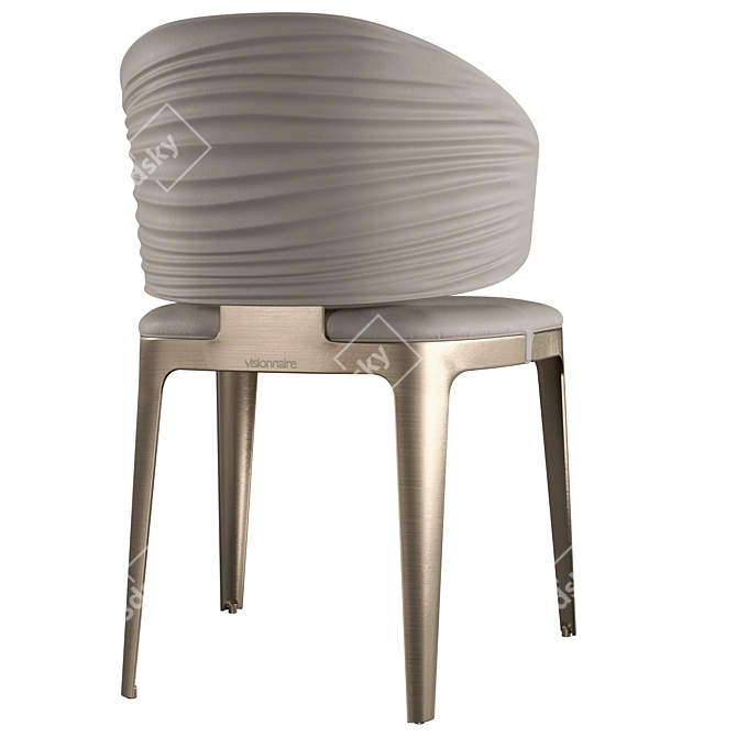 Sculptural Elegance Dining Chair 3D model image 3