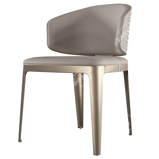 Sculptural Elegance Dining Chair 3D model image 4