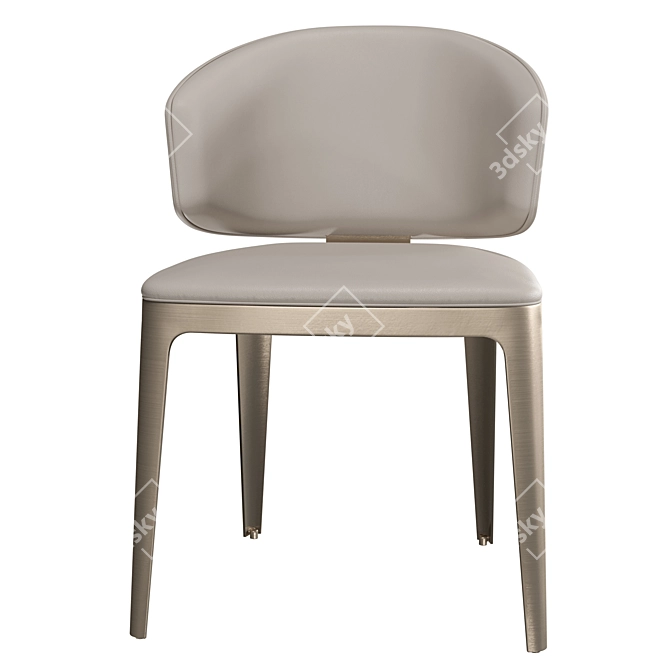 Sculptural Elegance Dining Chair 3D model image 6