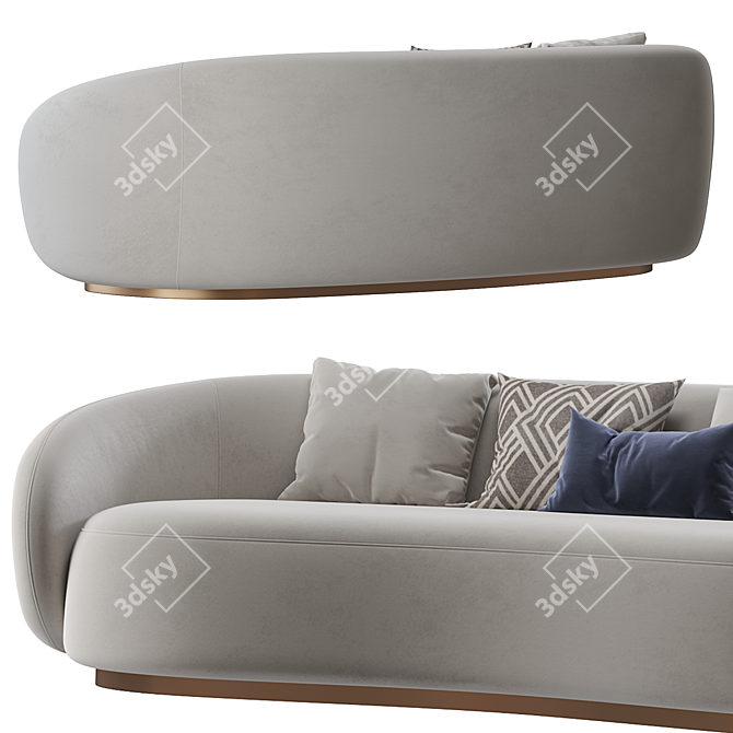 Elegant Eichholtz Amore Sofa 3D model image 3