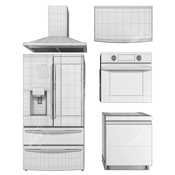 LG Kitchen Appliances Collection 3D model image 16