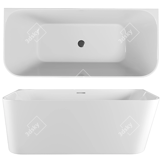 Abber Acrylic Bathtub 160x75SupportedContentDimensions 3D model image 1