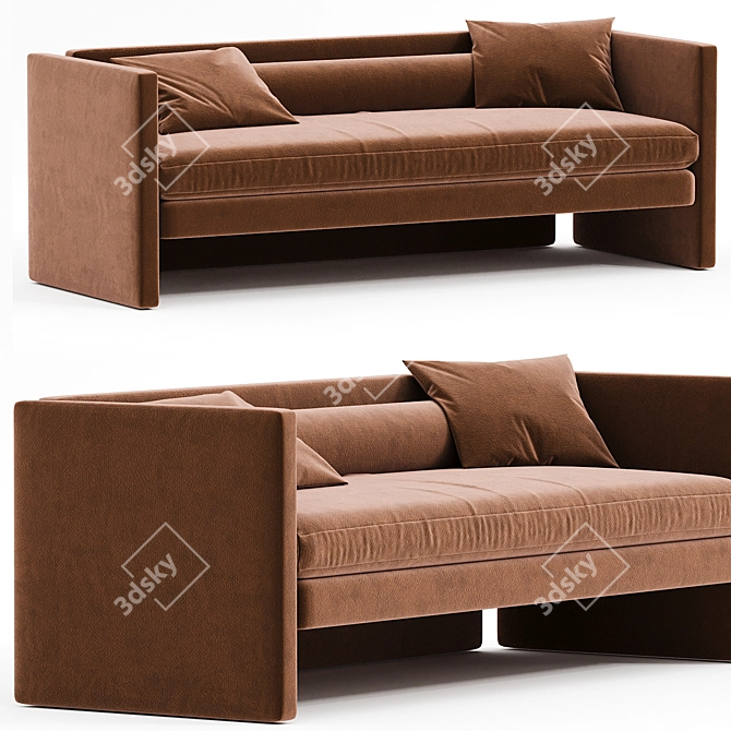 Modern Modular Segment Sofa 3D model image 1