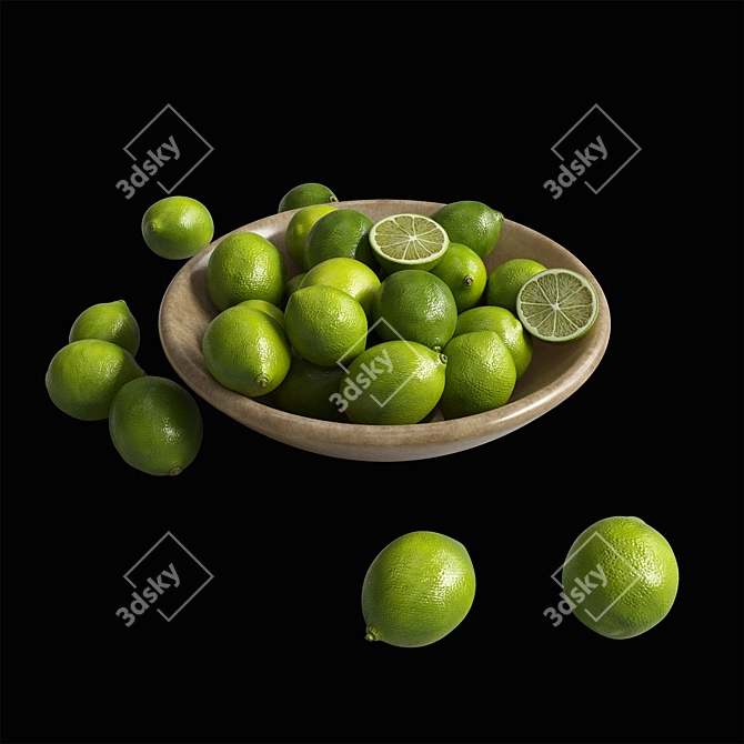 Lime-Infused Bowl Model Kit 3D model image 1