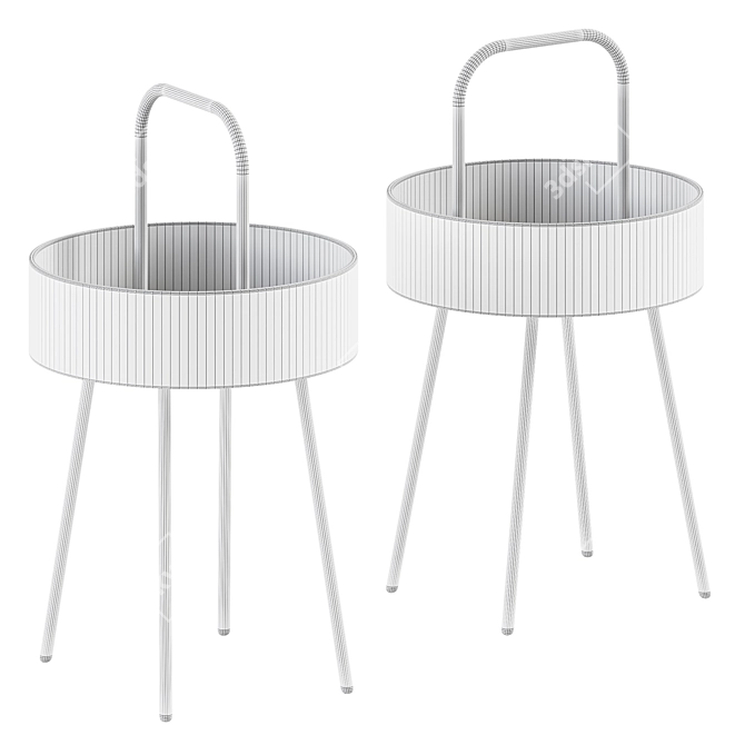 Masha Cork Side Table 38x67 cm 3D model image 2