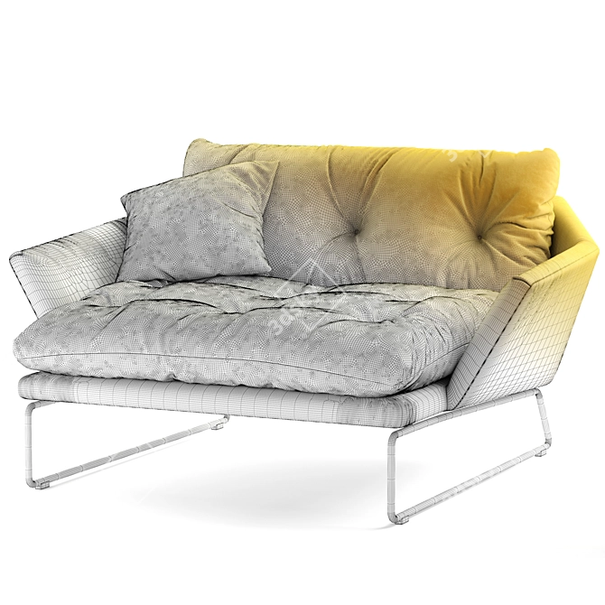 Modern Elegance in Armchair Design 3D model image 6