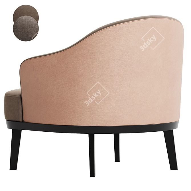 Elegant Aurea Armchair Collection 3D model image 3