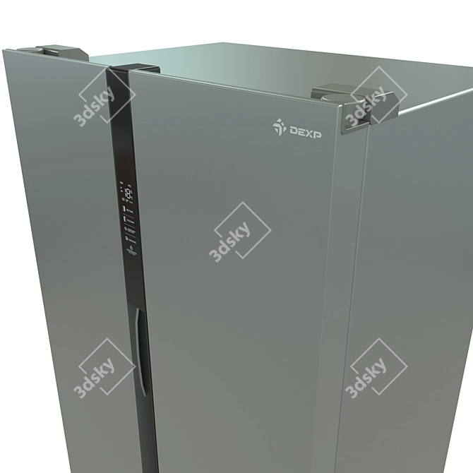 DEXP SBS510M Fridge: Metal-Plastik Texture 3D model image 2